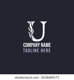 Initial U Letter Logo Design vector Template