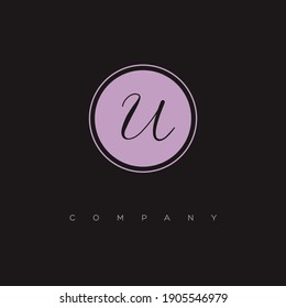 initial U logo with circle
