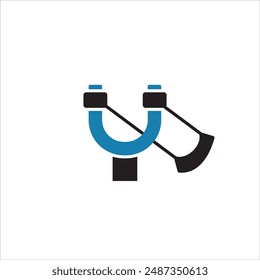 The initial U logo is in the shape of a slingshot in blue and black