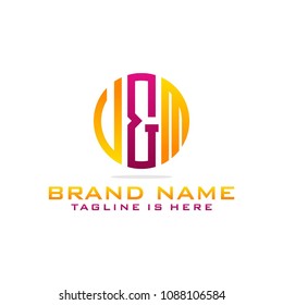 Initial U & M abstract logo template vector