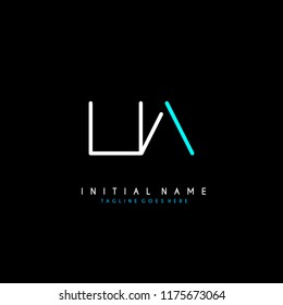 Initial U A minimalist modern logo identity vector