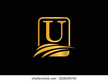 Initial U monogram alphabet with agriculture. agriculture logo design vector template. Font emblem. Modern vector logo for business and company identity