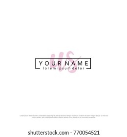 Initial U & S elegant logo template vector