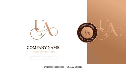 Initial UA Logo Design Vector