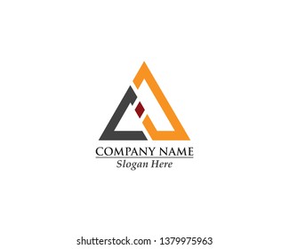 Initial, Ua, UIA UD, LIA Linked design concept triangle sign
