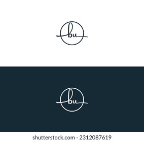 Ursprüngliche UB, BU Letter Logo Vektordesign. Linked Letter BU, UB Logo Design.