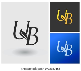 Initial UB herbal cosmetic modern company vector logo template