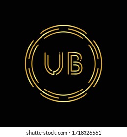 Initial UB Logo Creative Typography Vector Template. Digital Abstract Letter UB Logo Design