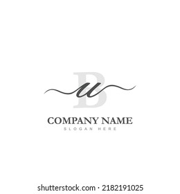 Initial UB logo luxury beauty template illustration
