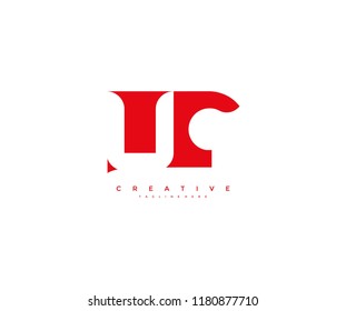 Initial UC Letter Corporate Shape Linked Logo