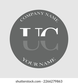 Initial UC letter logo typography elegant modern illustration monogram creative