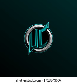 Initial UC logo design, Initial VC logo design with Circle style, Logo for game, esport, community or business.