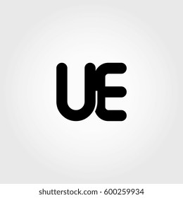 initial ue black business logo