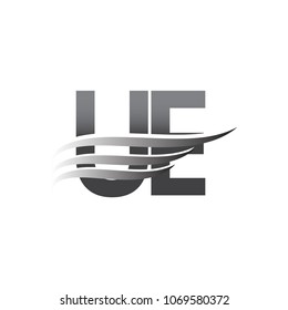 Initial UE wing logo, grey color vector logotype, logo for company name business and company identity.