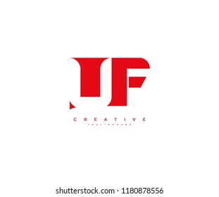 Initial UF Letter Corporate Shape Linked Logo