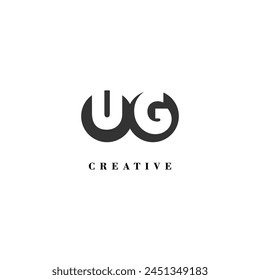 Initial UG company creative label trendy idea brand