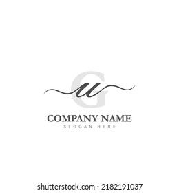 Initial UG logo luxury beauty template illustration