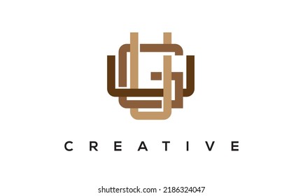 initial UGU letters Monogram Logo. Creative Modern UGU Letters icon vector Illustration.