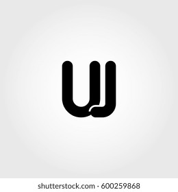 initial uj black business logo
