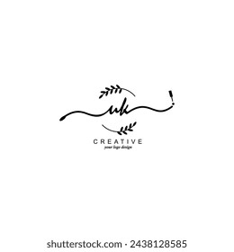 Initial UK logo handwriting botanical branding typography