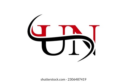 Initial UM letter Logo With Swoosh Design Graphic Vector Template for Business and Company Identity.