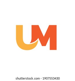 Initial UM Logo Design Vector