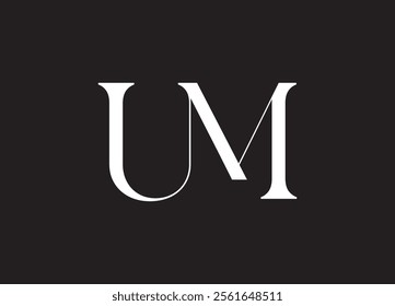 Initial UM Logo Design Vector
