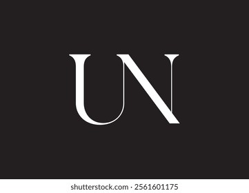 Initial UN Logo Design Vector
