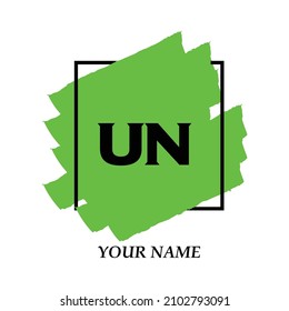 Initial UN logo template vector illustration