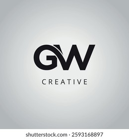 Initial Unique Letter GW WG Business Logo Design Vector Template.