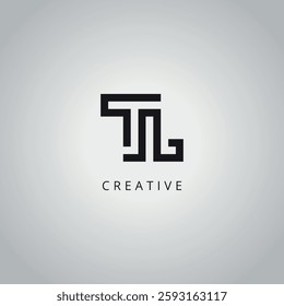 Initial Unique Letter TL LT Business Logo Design Vector Template.