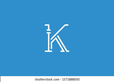 Initial unique and minimal K Logo. K letter creative monogram icon symbol. Universal luxury alphabet vector design