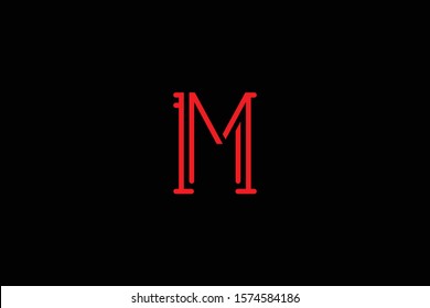 Initial unique and minimal M Logo. M letter creative monogram icon symbol. Luxury alphabet vector design