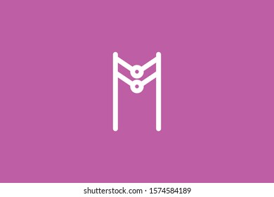 Initial unique and minimal M Logo. M letter creative monogram icon symbol. Luxury alphabet vector design