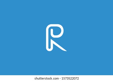 Initial unique and minimal R Logo. R letter creative monogram icon symbol. Luxury alphabet vector design