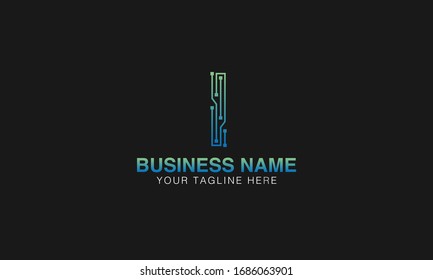 I  initial Unique Minimal Style based logo monogram typography