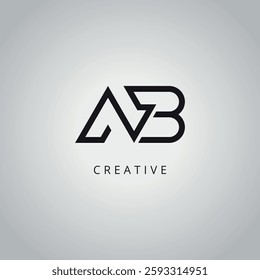 Initial Unique NB BN Letter Business Logo Design Vector Template.