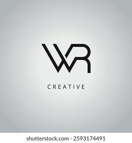 Initial Unique WR RW Letter Business Logo Design Vector Template.