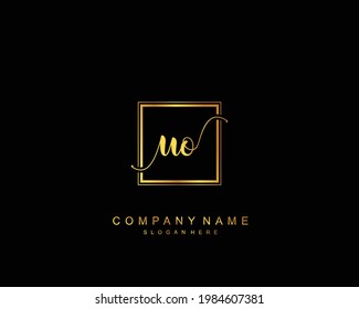 Monograma inicial de belleza UO y diseño elegante de logotipo, logotipo de escritura a mano de firma inicial, boda, moda, floral y botánica con plantilla creativa.