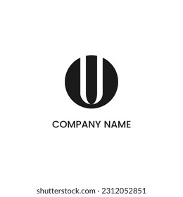 Initial UO or OU Letter Logo Design