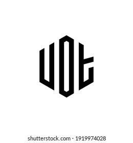 Initial-UOT-Letter-Logo-Design-Polygon Monogram-Symbol-Vektor-Vorlage