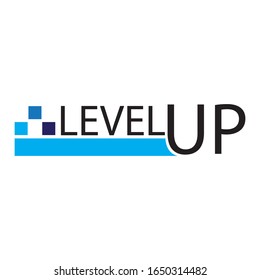 initial up, level up logo vector