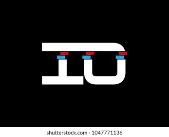Initial uppercase letter IO logo on black background