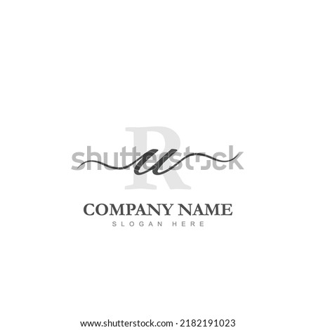 Initial UR logo luxury beauty template illustration