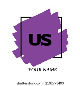 Initial US logo template vector illustration