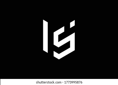 Initial US SU VS SV modern monogram and elegant logo design, Professional Letters Vector Icon Logo on black background.