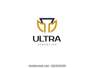 Initial UT or TU Logo Design with Minimal Line Concept. Suitable for Business or Technology Logo