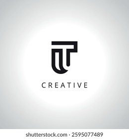 Initial UT TU Logo Template With Vector Eps.