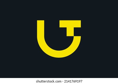 Initial UT TU modern monogram and elegant logo design, Professional Letters Vector Icon Logo on luxury background.