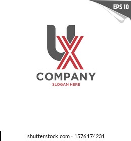 Initial UX Logo monogram design template. Simple elegant shape style modern logo. U, X, UX, XU modern logo initial.